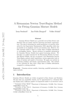 A Riemannian Newton Trust-Region Method for Fitting Gaussian Mixture
  Models