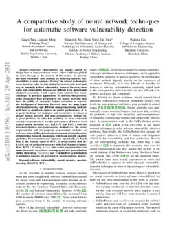 A comparative study of neural network techniques for automatic software
  vulnerability detection
