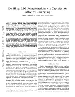 Distilling EEG Representations via Capsules for Affective Computing