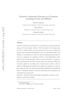 Generative Adversarial Networks via a Composite Annealing of Noise and
  Diffusion