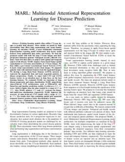MARL: Multimodal Attentional Representation Learning for Disease
  Prediction