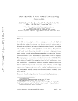 AG-CUResNeSt: A Novel Method for Colon Polyp Segmentation