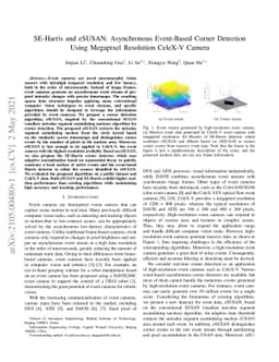 SE-Harris and eSUSAN: Asynchronous Event-Based Corner Detection Using
  Megapixel Resolution CeleX-V Camera