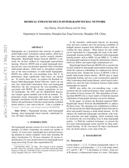 Residual Enhanced Multi-Hypergraph Neural Network
