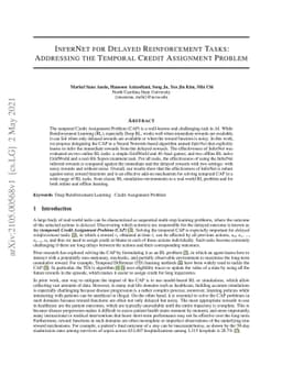 InferNet for Delayed Reinforcement Tasks: Addressing the Temporal Credit
  Assignment Problem