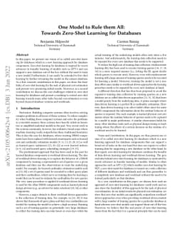 One Model to Rule them All: Towards Zero-Shot Learning for Databases