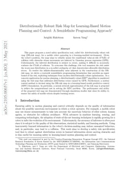 Distributionally robust risk map for learning-based motion planning and
  control: A semidefinite programming approach