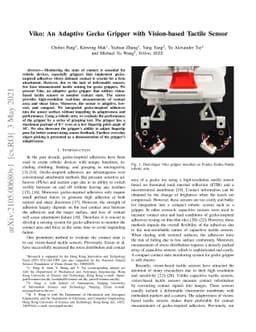 Viko: An Adaptive Gecko Gripper with Vision-based Tactile Sensor