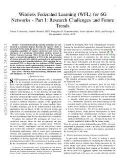 Wireless Federated Learning (WFL) for 6G Networks -- Part I: Research
  Challenges and Future Trends