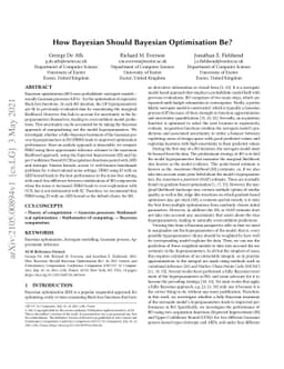 How Bayesian Should Bayesian Optimisation Be?