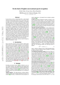 On the limit of English conversational speech recognition
