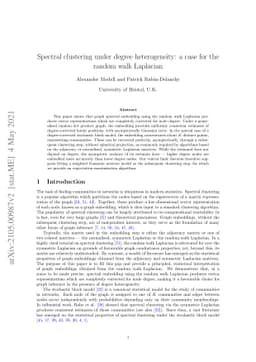 Spectral clustering under degree heterogeneity: a case for the random
  walk Laplacian