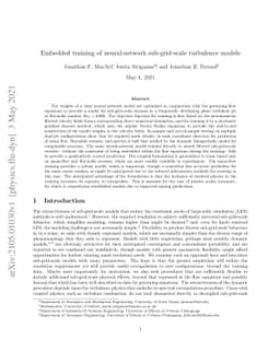 Embedded training of neural-network sub-grid-scale turbulence models