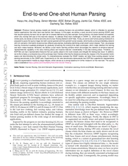 End-to-end One-shot Human Parsing