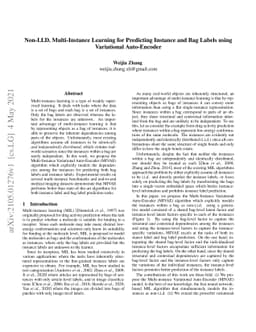 Non-I.I.D. Multi-Instance Learning for Predicting Instance and Bag
  Labels using Variational Auto-Encoder