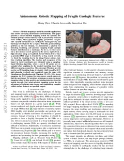 Autonomous Robotic Mapping of Fragile Geologic Features