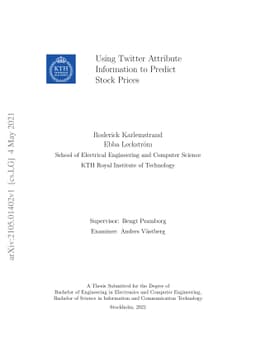Using Twitter Attribute Information to Predict Stock Prices