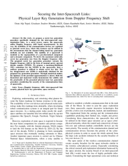 Securing the Inter-Spacecraft Links: Physical Layer Key Generation from
  Doppler Frequency Shift