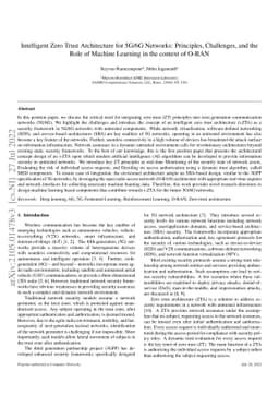 Intelligent Zero Trust Architecture for 5G/6G Networks: Principles,
  Challenges, and the Role of Machine Learning in the context of O-RAN