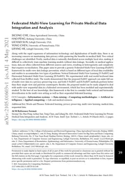 Federated Multi-View Learning for Private Medical Data Integration and
  Analysis