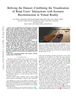 Reliving the Dataset: Combining the Visualization of Road Users'
  Interactions with Scenario Reconstruction in Virtual Reality