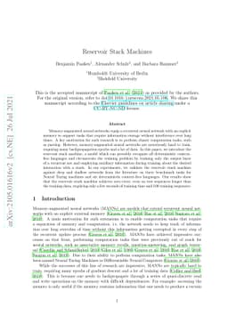 Reservoir Stack Machines