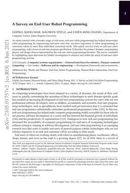 A Survey on End-User Robot Programming