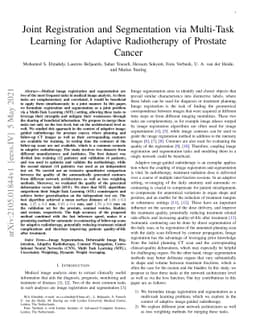Joint Registration and Segmentation via Multi-Task Learning for Adaptive
  Radiotherapy of Prostate Cancer
