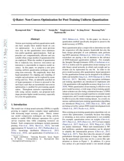 Q-Rater: Non-Convex Optimization for Post-Training Uniform Quantization