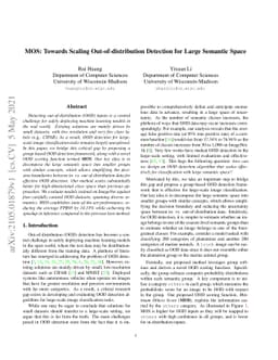 MOS: Towards Scaling Out-of-distribution Detection for Large Semantic
  Space