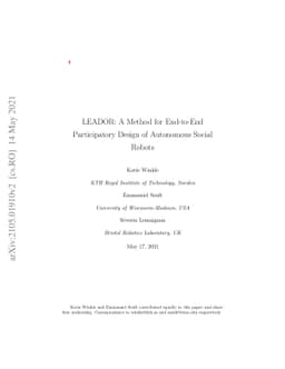 LEADOR: A Method for End-to-End Participatory Design of Autonomous
  Social Robots