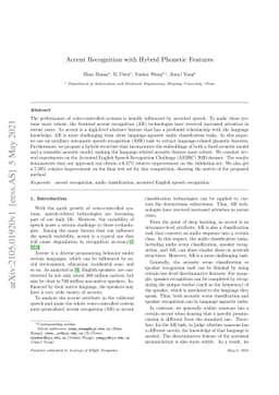 Accent Recognition with Hybrid Phonetic Features
