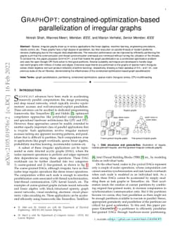 GRAPHOPT: constrained-optimization-based parallelization of irregular
  graphs