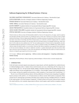 Software Engineering for AI-Based Systems: A Survey