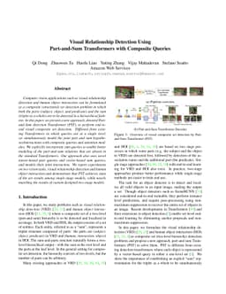 Visual Relationship Detection Using Part-and-Sum Transformers with
  Composite Queries