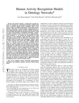 Human Activity Recognition Models in Ontology Networks