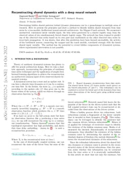 Reconstructing shared dynamics with a deep neural network