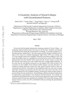 A Geometric Analysis of Neural Collapse with Unconstrained Features