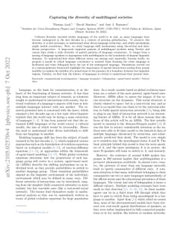 Capturing the diversity of multilingual societies