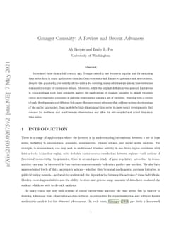 Granger Causality: A Review and Recent Advances