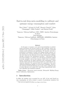 End-to-end deep meta modelling to calibrate and optimize energy
  consumption and comfort