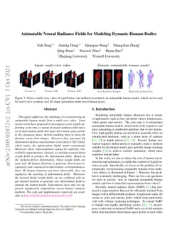 Animatable Neural Radiance Fields for Modeling Dynamic Human Bodies