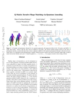 Q-Match: Iterative Shape Matching via Quantum Annealing