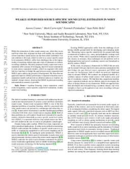 Weakly Supervised Source-Specific Sound Level Estimation in Noisy
  Soundscapes