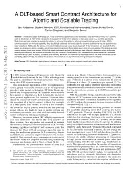 A DLT-based Smart Contract Architecture for Atomic and Scalable Trading