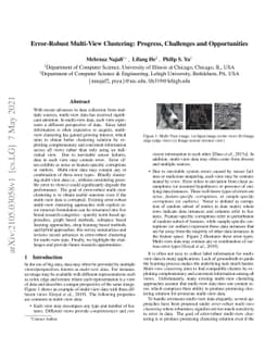 Error-Robust Multi-View Clustering: Progress, Challenges and
  Opportunities