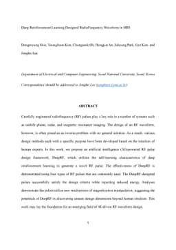 Deep reinforcement learning-designed radiofrequency waveform in MRI