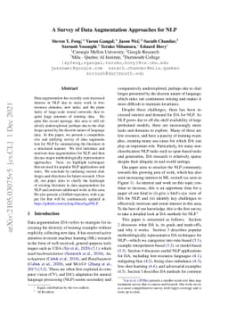A Survey of Data Augmentation Approaches for NLP