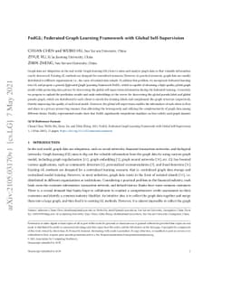 FedGL: Federated Graph Learning Framework with Global Self-Supervision
