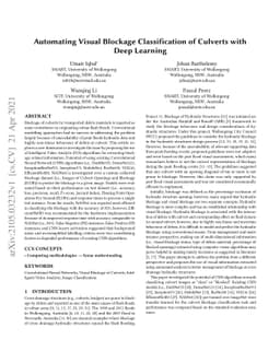 Automating Visual Blockage Classification of Culverts with Deep Learning